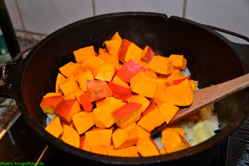 Kürbis und Apfel